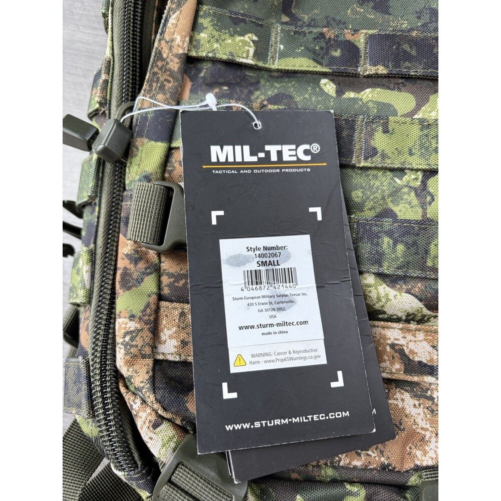 Mil-Tec US Assault Pack Backpack Phantomleaf WASP Small Camo Tactical NWT - Picture 4 of 9